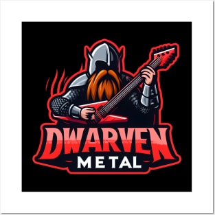 Dwarven Metal - Dwarf Guitarist - Fantasy Posters and Art